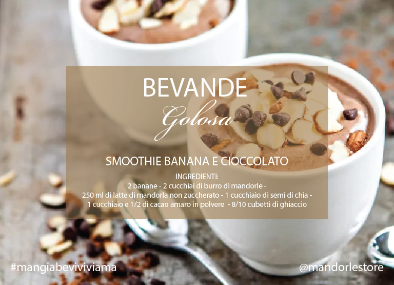 mandorlestore's tweet photo. Maratona 100 ricette Parte 58. Come fare qualcosa di goloso con il latte di mandorla (che già è delizioso)? Con la ricetta per lo smoothie banana e cioccolato di @goodLifeEats! Procedimento e modalità di partecipazione al contest su https://t.co/OhPfrY3aMt #mangiabeviviviama https://t.co/cseh6Ry1q7