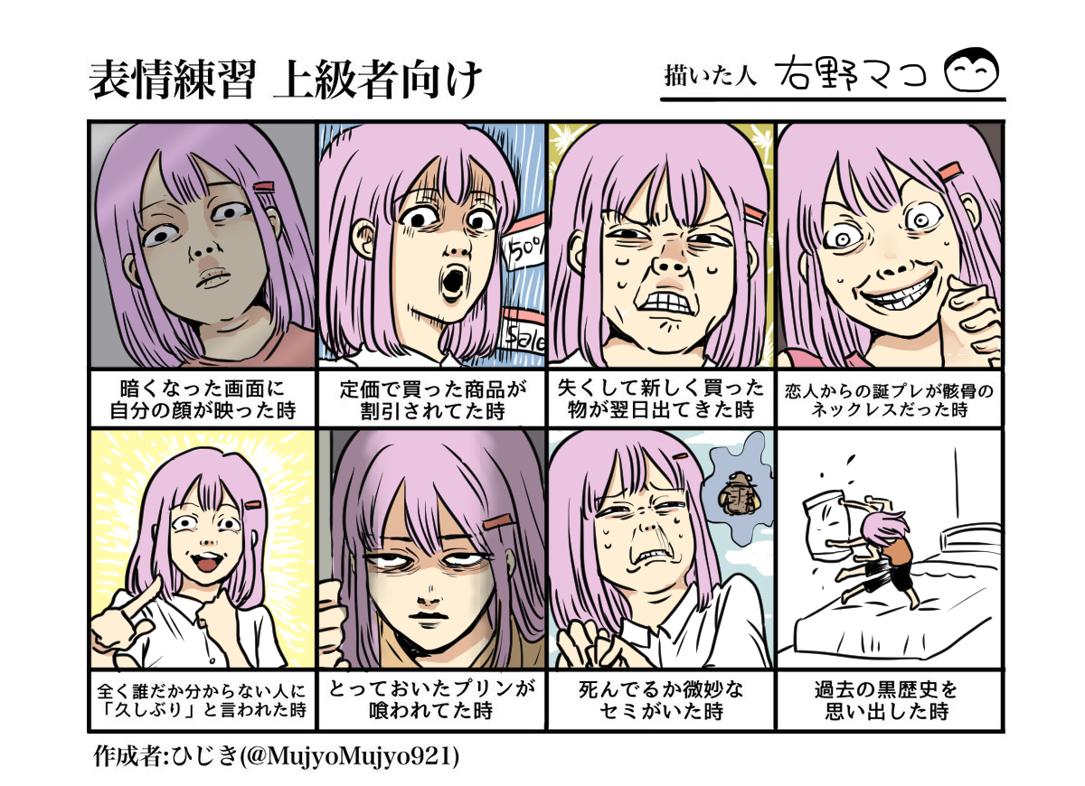 作成者さんのチョイスが神過ぎてw
これは表情練習描きたくなる 