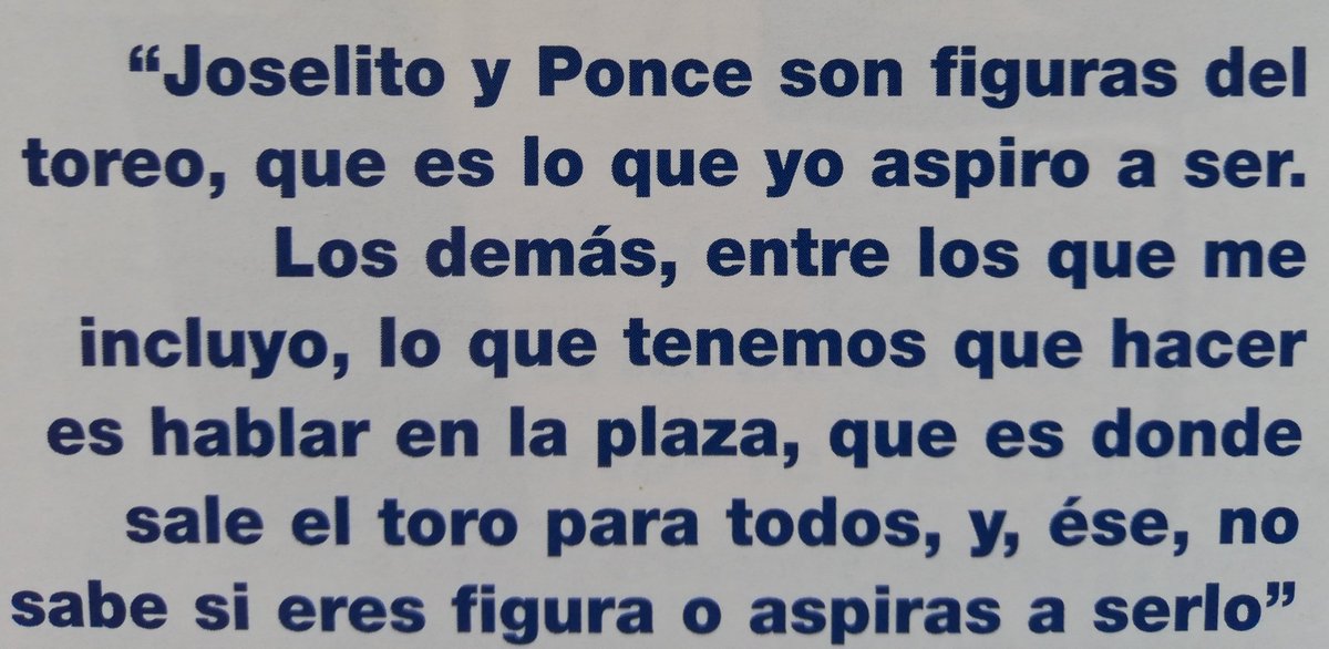 coscovillal's tweet photo. José Tomás. Año 1998.
Entrevista de José Luis Ramón para 6Toros6. https://t.co/vOv4mhmrP9