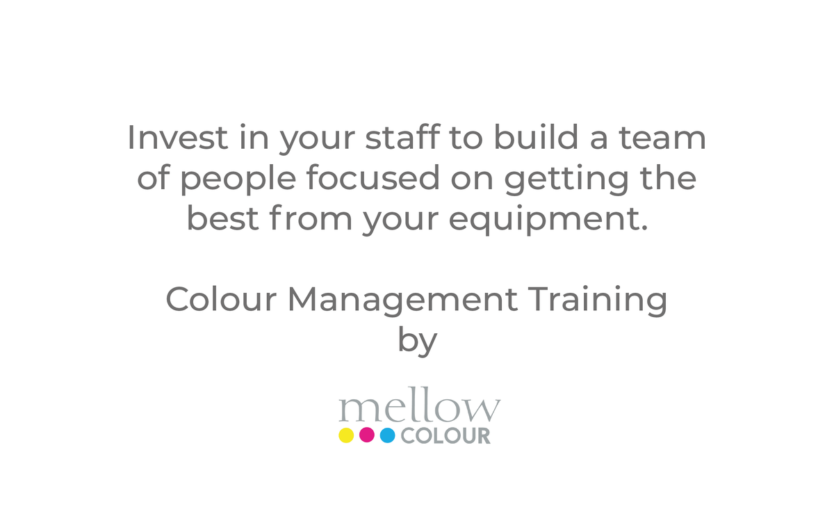 mellow_colour's tweet photo. Invest in your staff to build a team focused on getting the best from your equipment. Our Colour Management Training instils a measurement based approach to print quality management.
https://t.co/vi7VpRrHgz
#printqualitymanagement #colourmanagement #printmanagement #printindustry https://t.co/B3OYSUqQZk