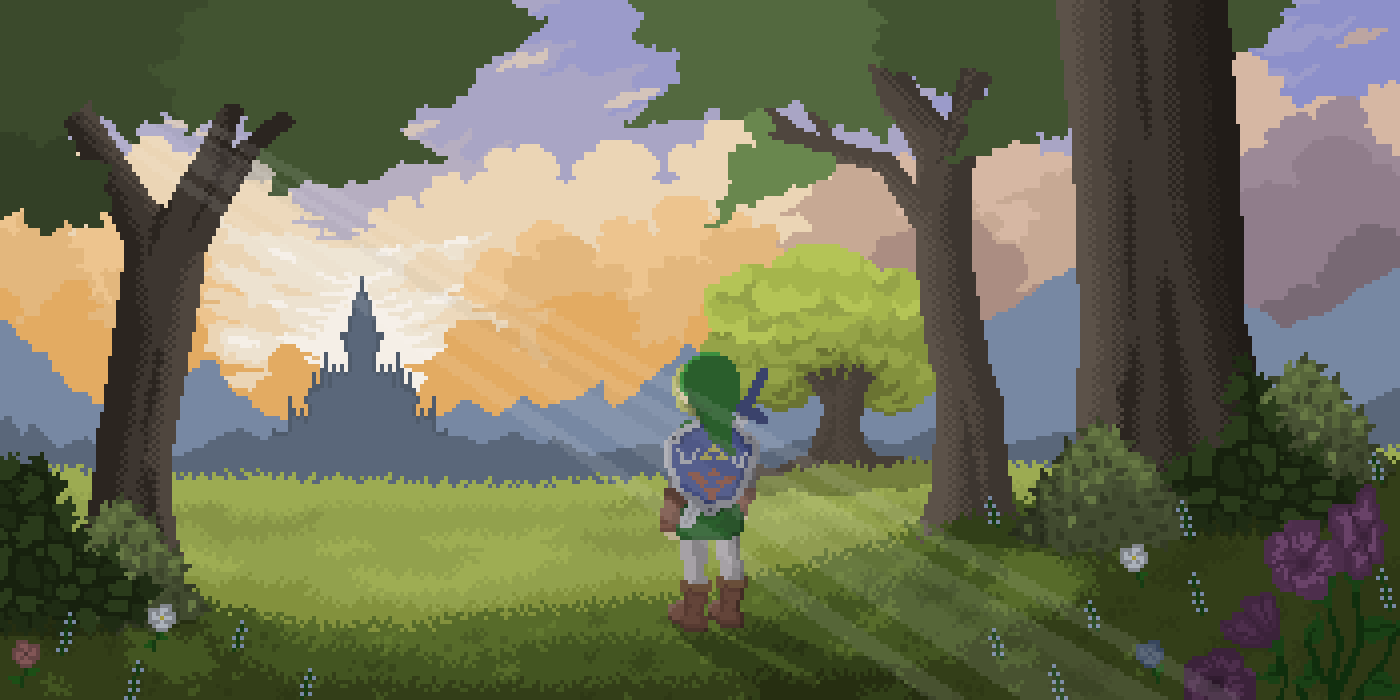 Pixel Art : How to draw Link (The Legend of Zelda) 