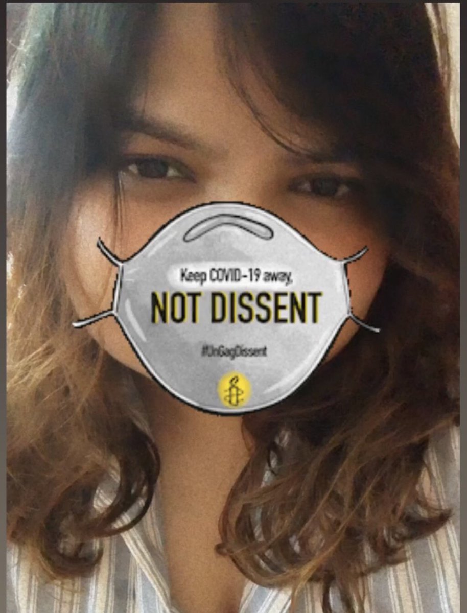 Why is our system so insecure about the voice of its citizens? 
My Dissent is NOT anti-national. 
It is a tool to strengthen the democracy of my nation. 
#ungagdissent 
Free the media, don’t curb their voices, Stop the baseless media censorship, Release the Activists. 
<a href="/AIIndia/">Amnesty India</a>