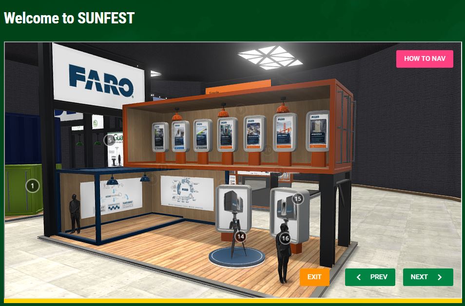 #SunfestUK2020, the virtual event from 
@Sunbeltrentaluk , is starting today! 
Will you be attending? You'll have the chance to interact with our 3D stand (in Lime zone) and learn more about <a href="/FARO_TechInc/">FARO Technologies</a> #laserscanning sunbeltrentals.co.uk/sunfest/