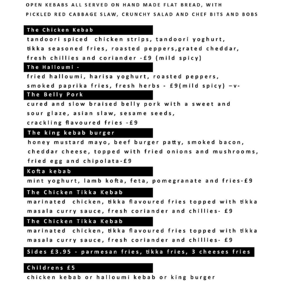 So looking forward to co-hosting tonight's special #poshstreetfood event at The Schooner (5:30pm-9pm) with @EventNorth  and brilliant MasterChef @chefmateibaran Here’s a little sneak of the menu!  Please retweet to spread the delicious word!