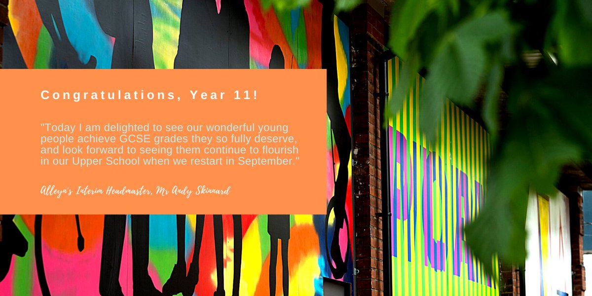 AlleynsSchool's tweet image. Congratulations to our Year 11 pupils who are celebrating some excellent #GCSE grades today! We look forward to welcoming them back in September and seeing them continue to flourish in the Upper School. @Alleyns_School. Full story: alleyns.org.uk/senior-school/… #gcses2020 #ExamResults