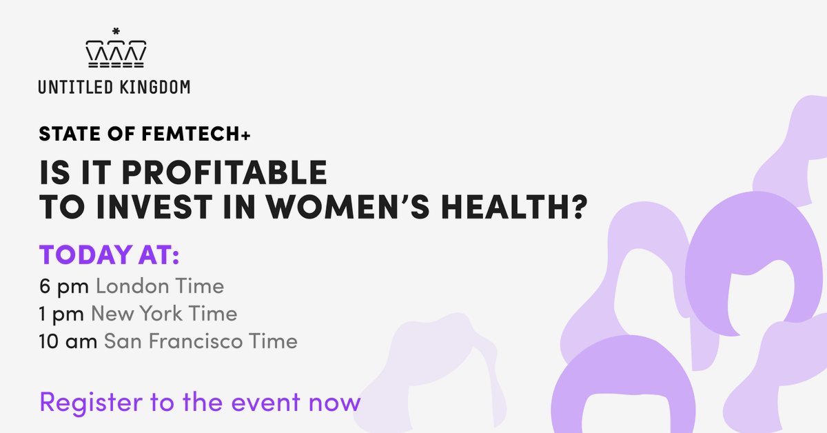 untitledkingd's tweet photo. It's TODAY! 🎉🎉🎉
Live interview with Rachel Braun Scherl, Dr Brittany Barreto and Cheryl Cheng 
Don't forget to sign up here to participate ➡️
https://t.co/X4U75Hu3i3

 @RBScherl, @DrBrittB @cheryltamcheng
#Femtech #FemaleTechnology #investors #angelinvestors #VC #womenshealth https://t.co/2tYFiThqWg