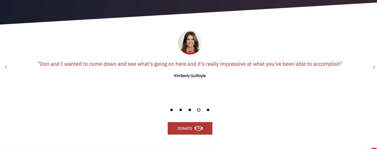 The testimonial was then put on their website along with Kimberly Guilfoyle.