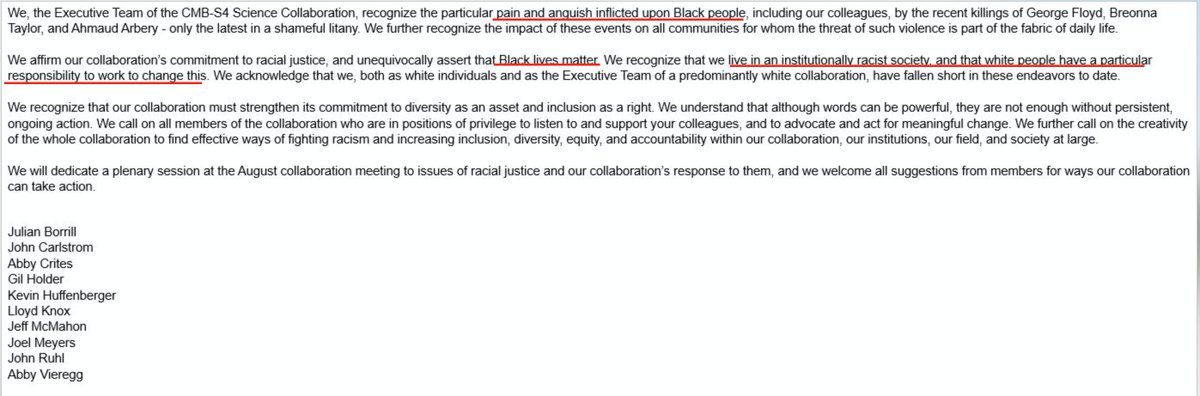 Top executives and scientists at the federal lab claim the United States is an "institutionally racist society" and that white lab employees must atone for the "pain and anguish inflicted upon Black people" and "unequivocally assert that Black lives matter."