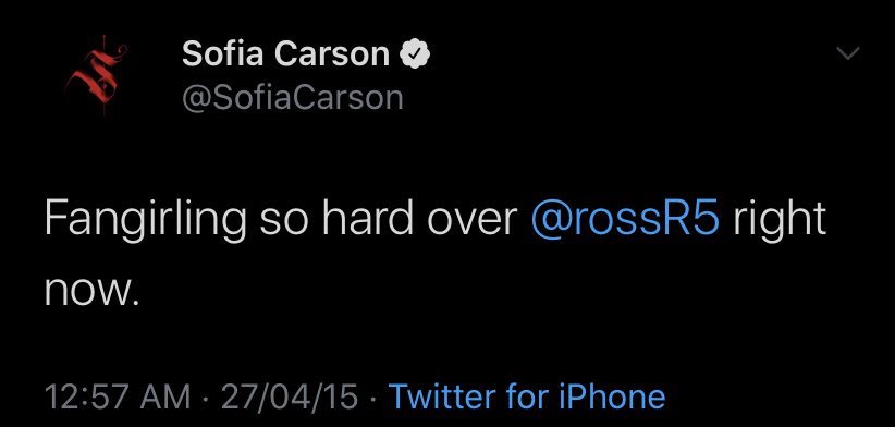 ➤ Follow  @SofiaCarson for more, because she is fangirling all the time