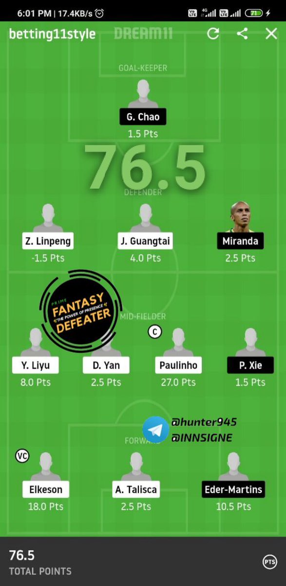 FantasyDefeater's tweet photo. ↪️Onesided fucking cleansweep Again and Again in Defeater faimly❤️
✔️ GED vs JNG Result ⚽⚽

🏆GL rank #293 with SL team 😍

💯All My teams coming free in my telegram channel JOIN : https://t.co/Xgo9tQD9mf

#Dream11
#GEDvsJNG #football_team #grandleague #JHNvsABD https://t.co/WSDmkRKg9o