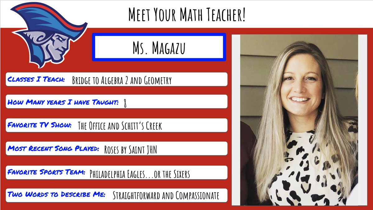 OMHSMathDpt's tweet photo. Now for the geometry team!  #wegettothePOINT #MeetYourOMHSMathTeacher @OldMillHSAACPS https://t.co/UEcoQ61o72