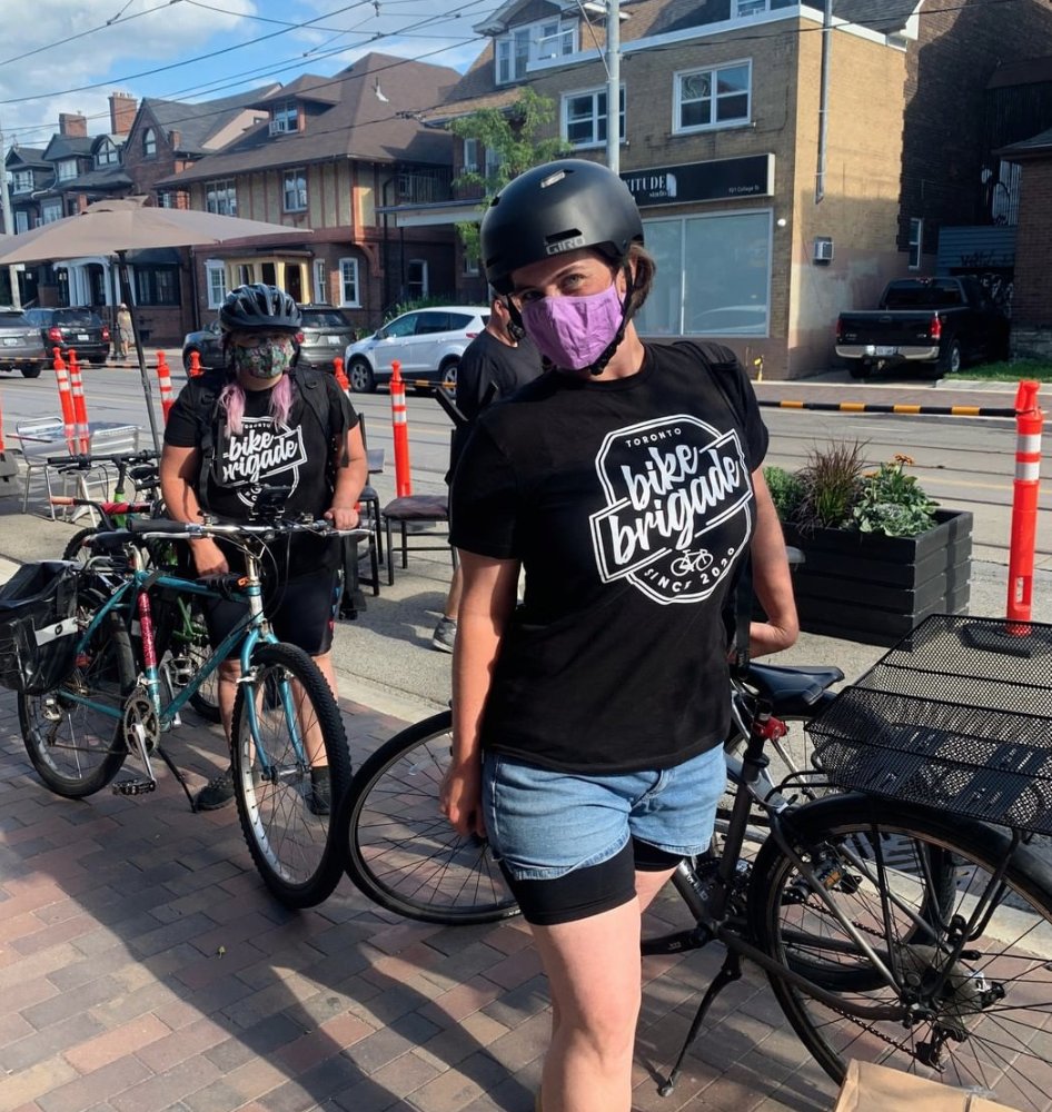 We see you riding around our streets in that Bike Brigade swag! ⁠ ⁠ #SolidarityNotCharity⁠ ⁠ #bikebrigade #toronto #rideforgood #cycletoronto #community #essentialitems #inthistogether #peopleonbikes #torontobikebrigade #bikes #bikelife #cycling #covid19 #ontario #canada