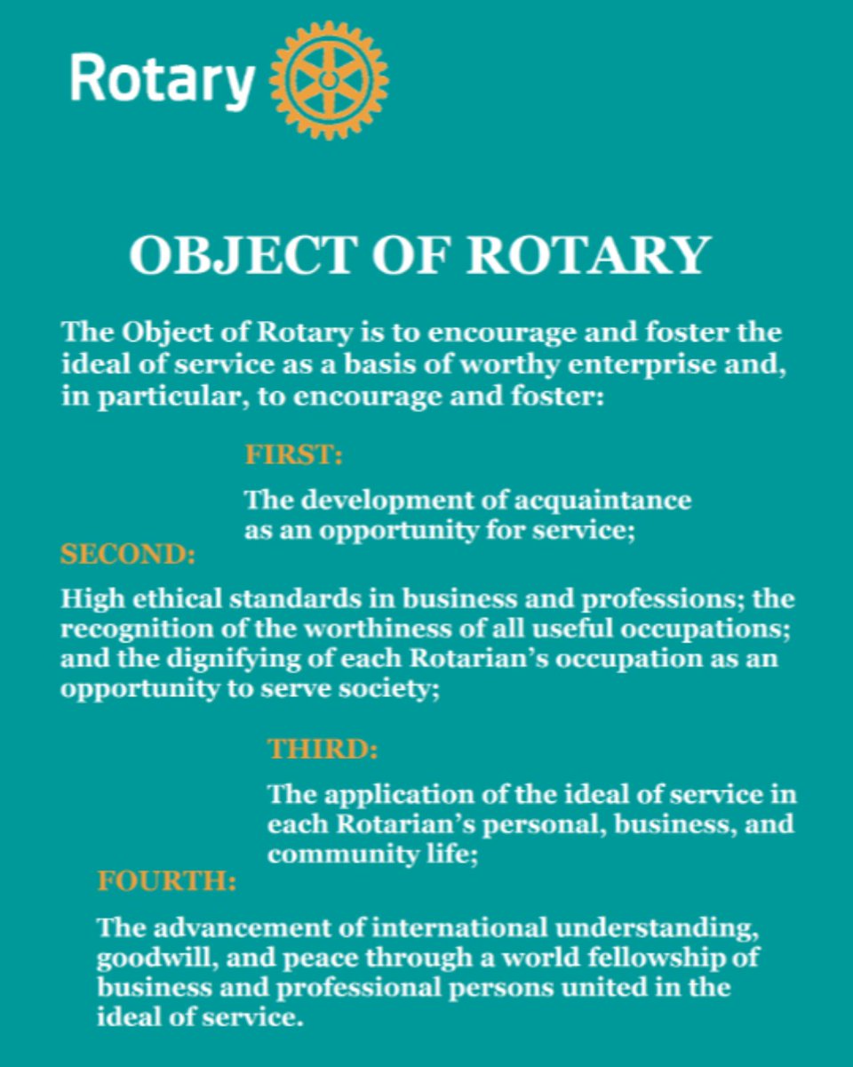 The object of Rotary is...