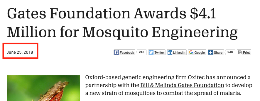 She "drowned" only two months before the partnership between the Gates Foundation and mosquito-editor Oxitec was announced. What timing....