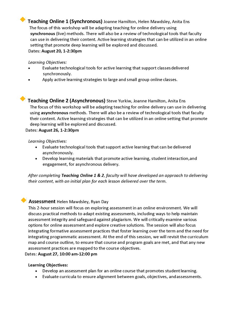 ISME_MRCoM_UM's tweet photo. Upcoming @OEFD_RFHS_UM Zoom workshops designed to assist faculty with moving courses to a virtual environment.

Synchronous Sessions
Aug 20 1-2:30

Asynchronous Learning
Aug 26 1-2:30

Assessment
Aug 27 10-noon

Register: https://t.co/HBafuzTHBu https://t.co/jxr6DJRh27