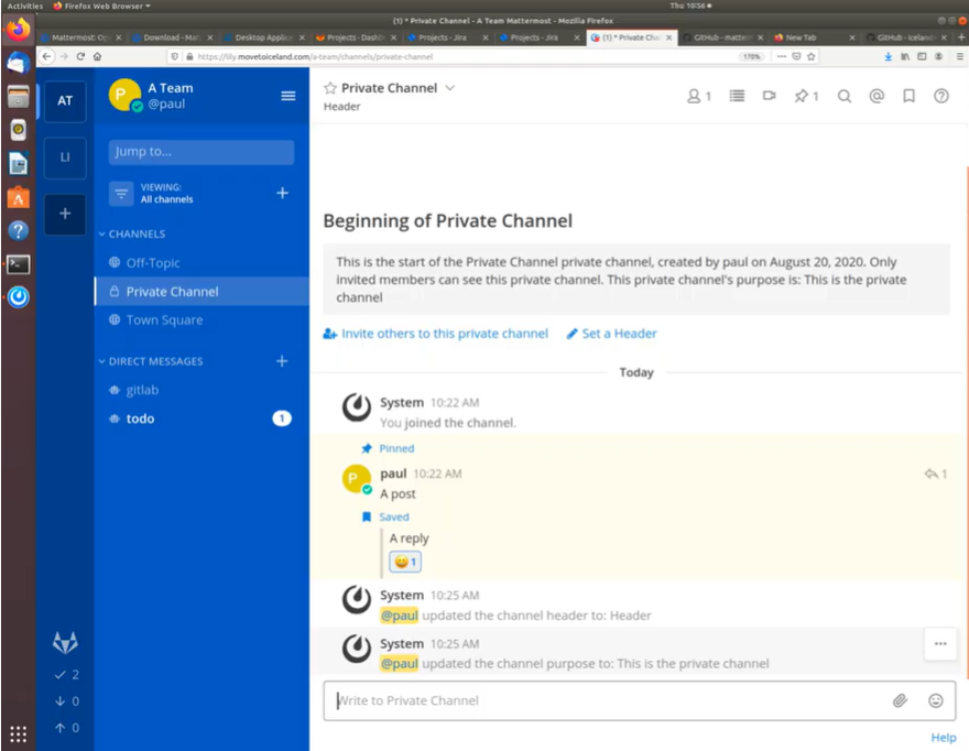 nunixtech's tweet photo. #LinuxingInLondon it does look like something you know but believe me it's not what you think
Mattermost is a pretty neat piece of software and you should really try it out.
Thanks a lot for the demoโญ๏ธ https://t.co/0adceKPgsi