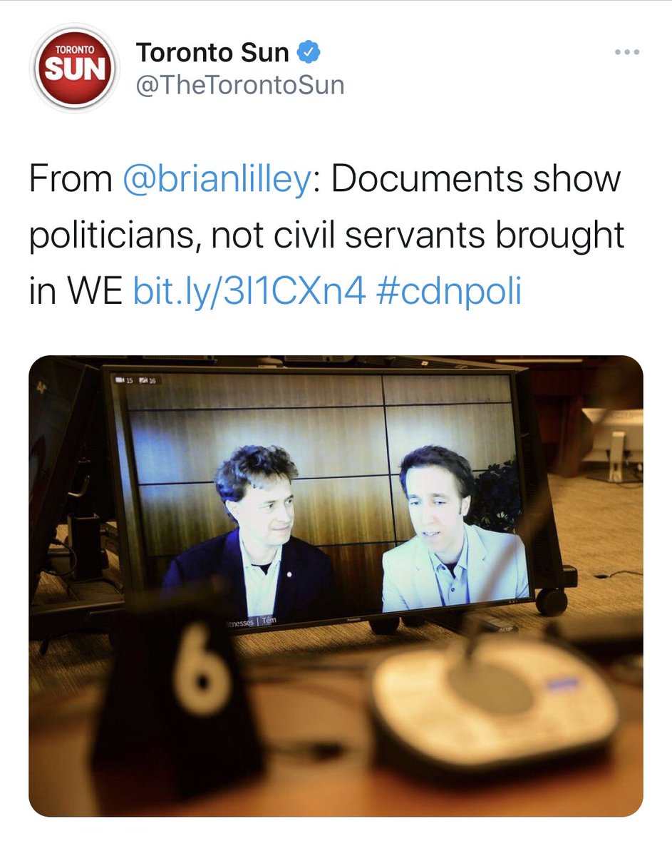 Last night, without actually citing anything from the WE documents, CBC’s David Cochrane reported that those documents support Trudeau’s version of events. They do not. And it’s not just the opposition who disagree. Take a look  1/