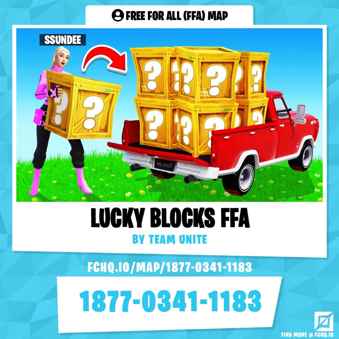 LUCKY BLOCK FFA 🔮❓ - Fortnite Creative Map Code - Dropnite