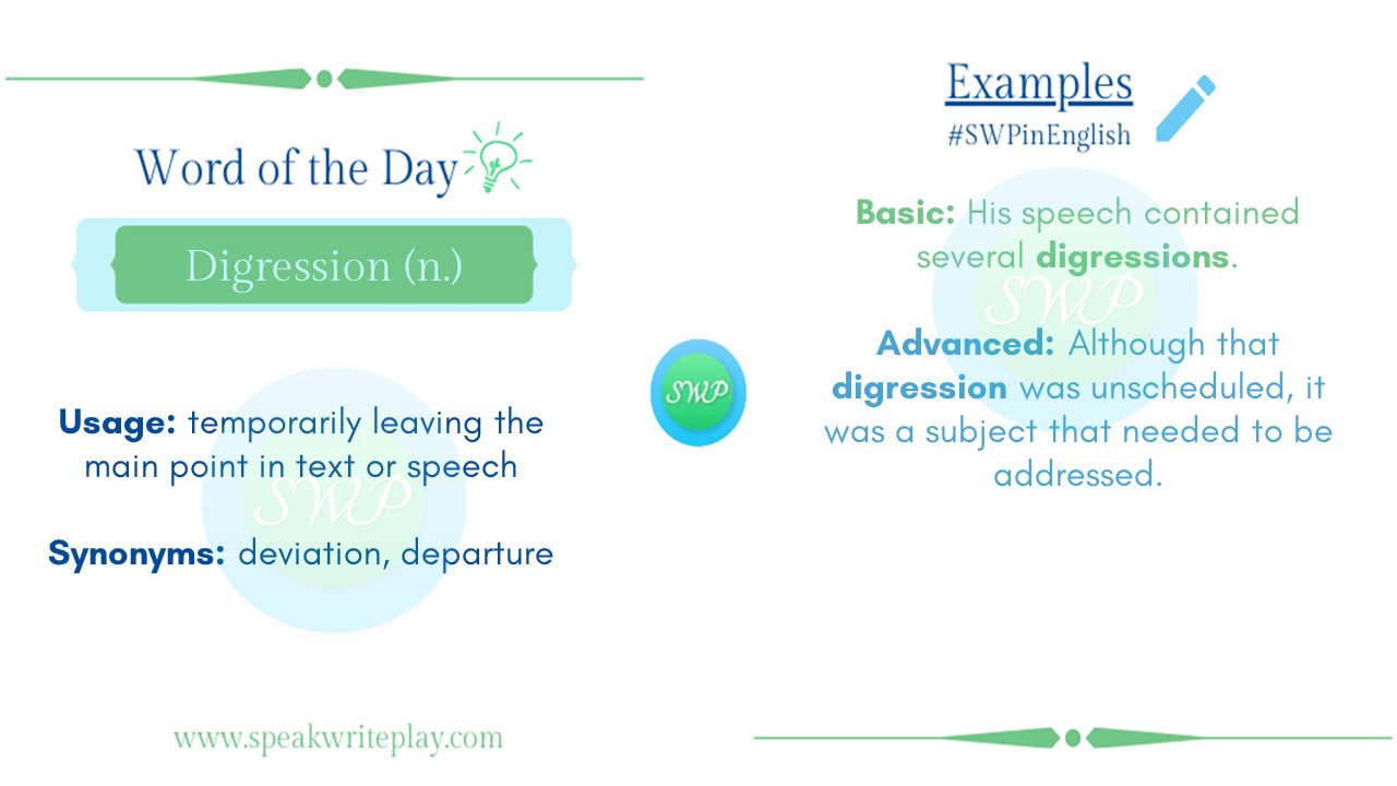 Digression Definition