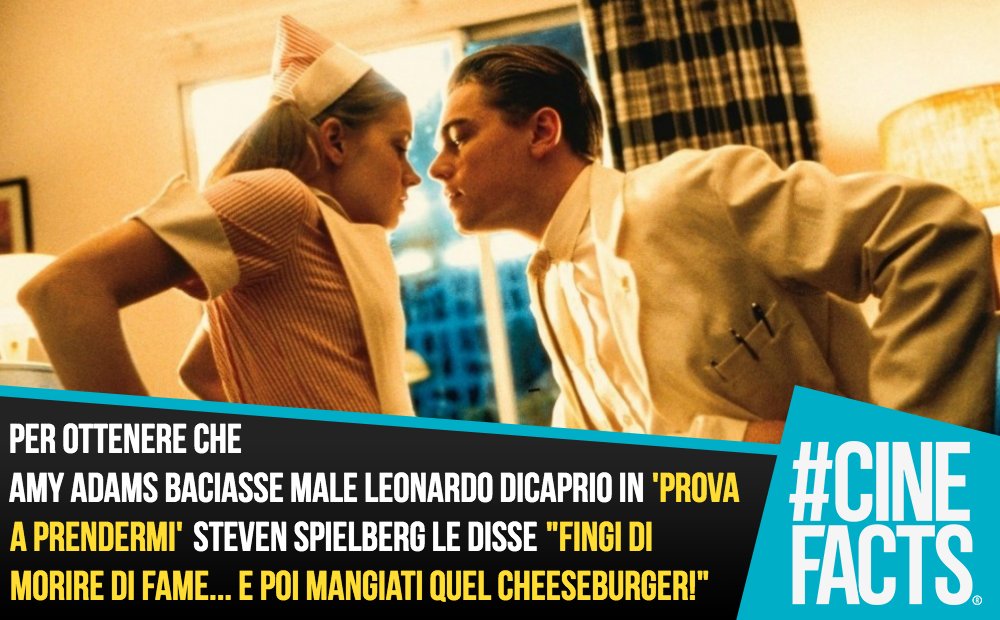 CineFacts_'s tweet photo. Puoi anche essere una delle più grandi attrici viventi, ma per baciare male DiCaprio devi pensare a un cheeseburger! 😂
Avete visto Prova a prendermi? Piaciuto?
#cinefacts #provaaprendermi
#amyadams #leonardodicaprio
#stevenspielberg #20agosto https://t.co/MWznXpxzD7
