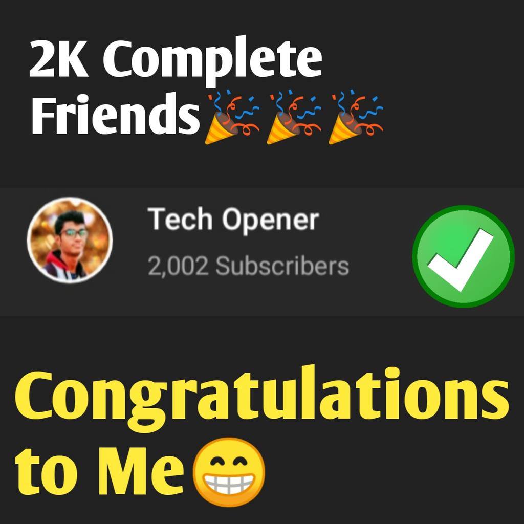 tech__opener's tweet image. Congratulations to Me😁🎉
2K Complete on #techopener
Thanks Friends for all Your Support 🥰
#2kcreator #YouTuber #YouTube