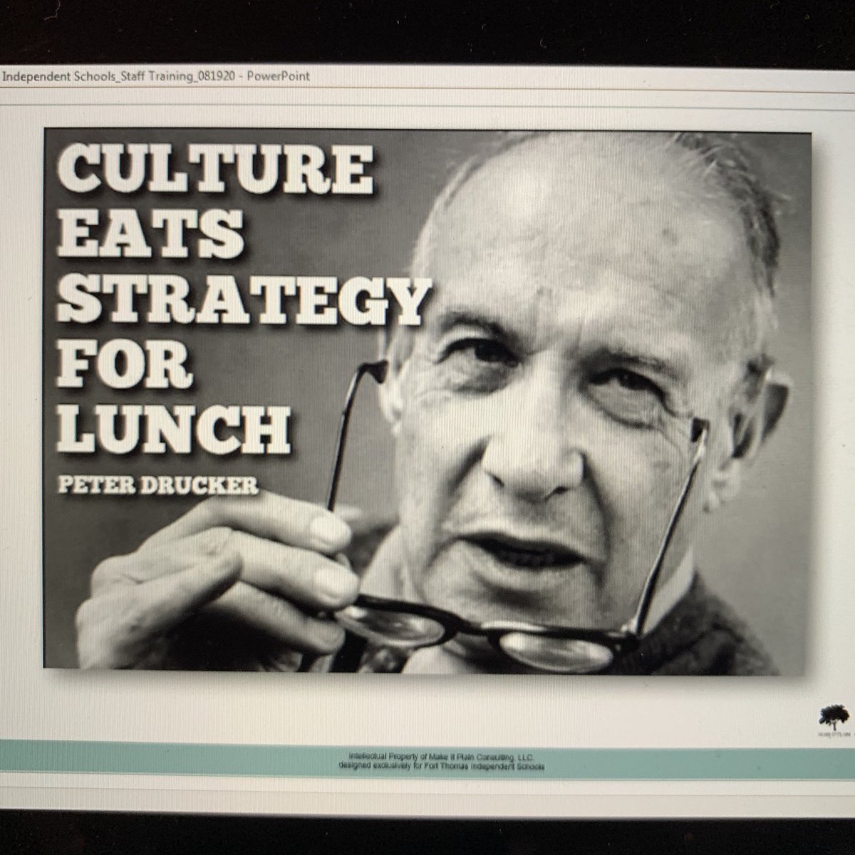 SilviaESOL's tweet photo. We can make all the plans in the world but it won’t matter until we get our *culture* right. Let’s do the work to make our school and district culture equitable and inclusive. Thanks to Mr. Tommie Lewis and Make It Plain Consulting. @FTSchools #diversity #equity #inclusion https://t.co/JxvN36Jm0T