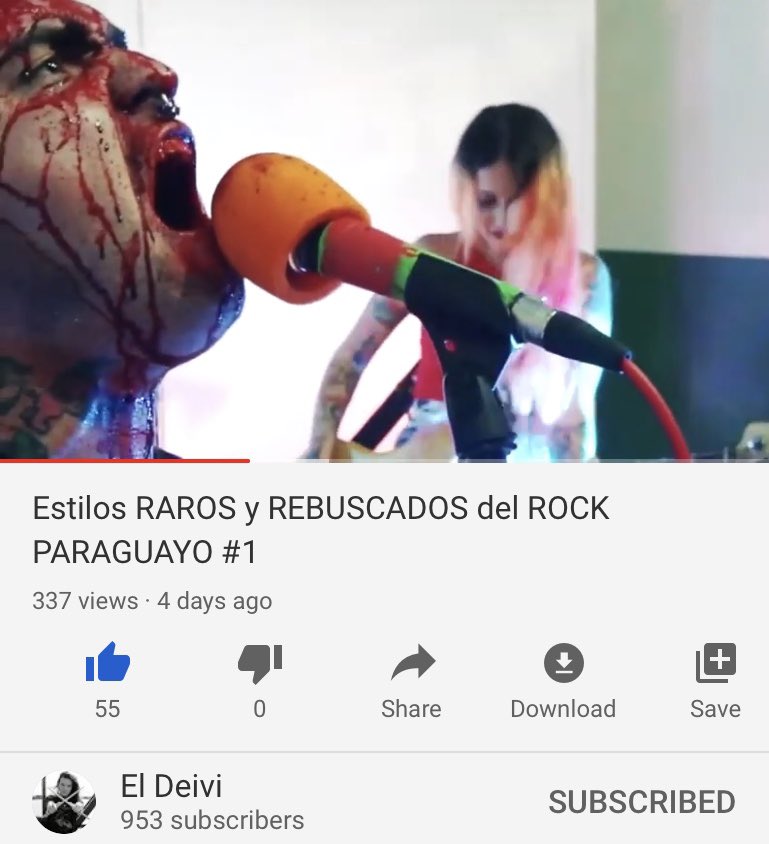 🥰🌈🌺🍄✨ Gracias al youtuber del rockna 🇵🇾 El Deivi Paraguay! Luisonz obvio siempre raros y rebuscados nunca inraros e inrebuscados ❤️🤘🏻 youtu.be/hRgoS4RFsWU