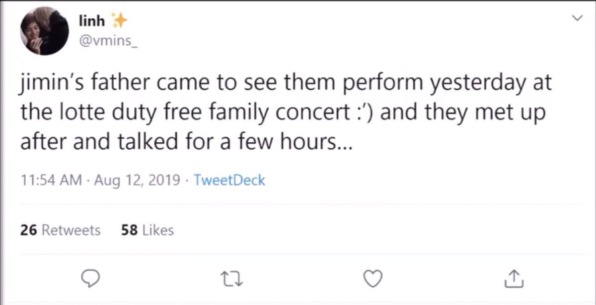 Jimin relationship with his parents is so precious.. -A precious thread