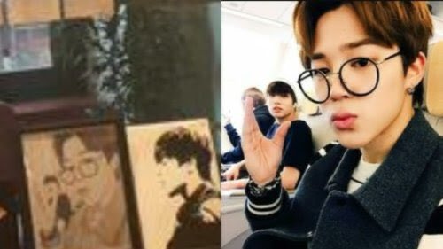 Jimin' parents old cafe, so cute