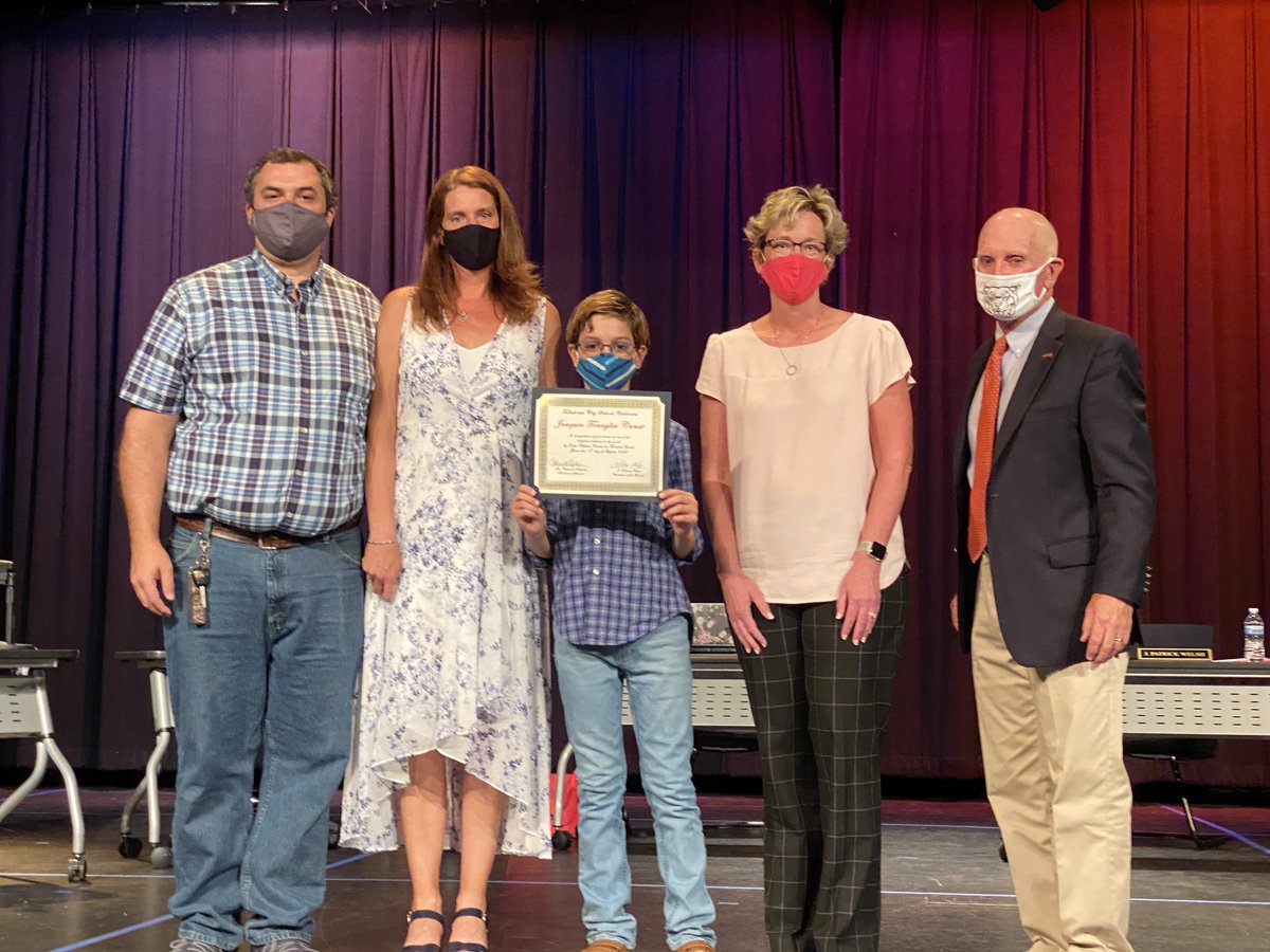 TCSPublic's tweet photo. The TCS Board of Education celebrated @PanthersEMS student, Joaquin Canut at Tuesday night's meeting. Joaquin was recognized by the Johns Hopkins Center for Talented Youth as one of the brightest young students in the world! https://t.co/Mwsxag0gRF
#tcspublic #emspanthers https://t.co/Gn6Xj3Ra2c