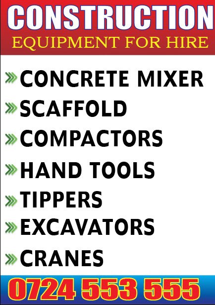 VivibConstruct's tweet image. Construction equipment for hire
0724553555