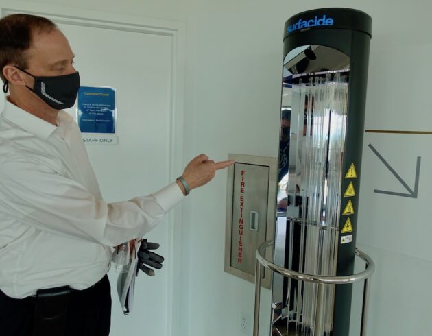 SurfacideUVC's tweet photo. The Seattle @space_needle reopened safely with #Surfacide in its bundled approach. “I think we’ve got a process in place that is going to make the Space Needle one of the safest places to be in Seattle,”- COO Karen Olson. https://t.co/eXLB2TwFDq (GeekWire Photo/Kurt Schlosser) https://t.co/IXrmcTNfQu