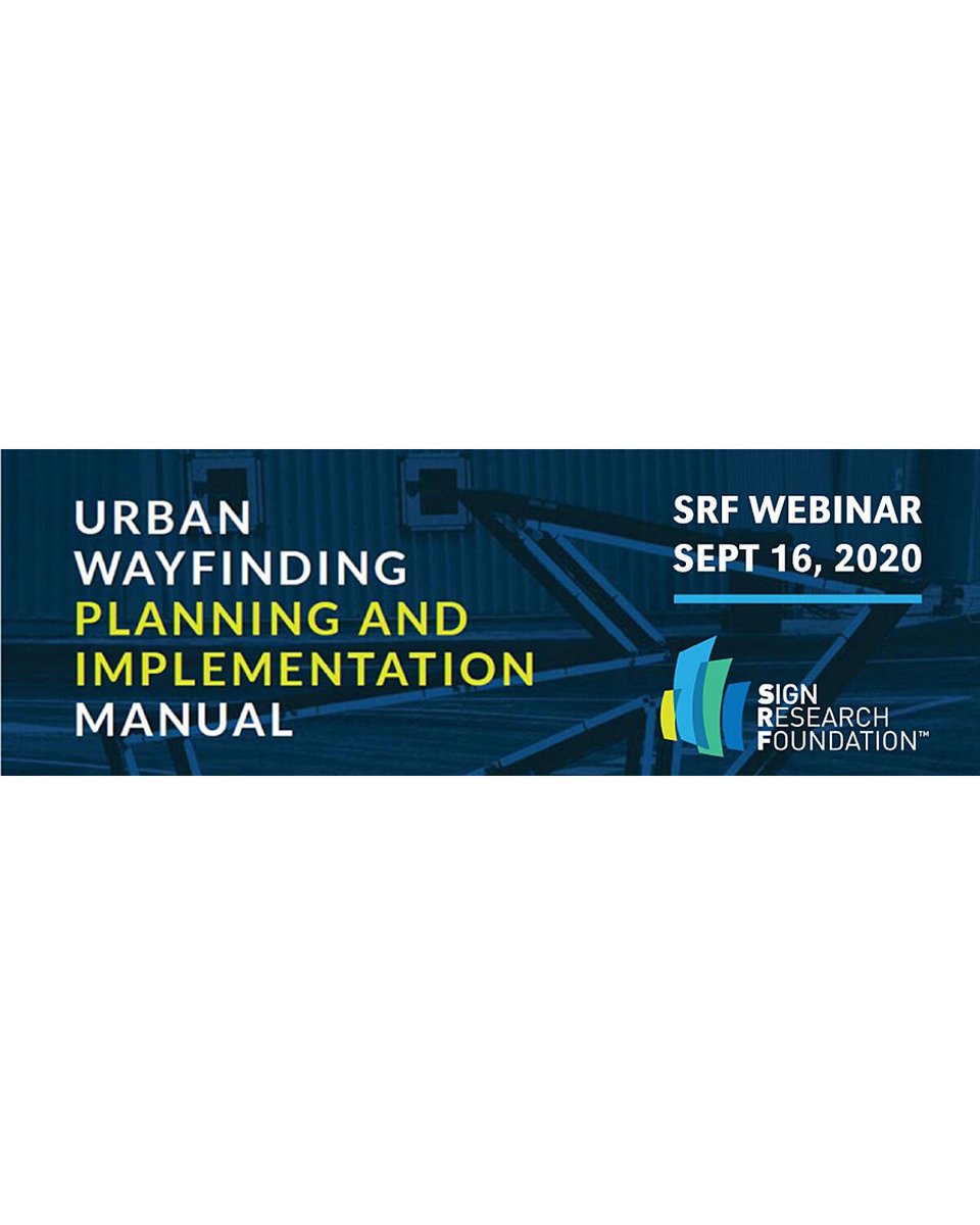 The Urban Wayfinding Manual Webinar (Part 3: Fabrication) registration is now open here: ow.ly/oriu50B3Zao. This third webinar in the series focuses on the material and fabrication process represented in the manual and will be tailored for fabricators. #SRF