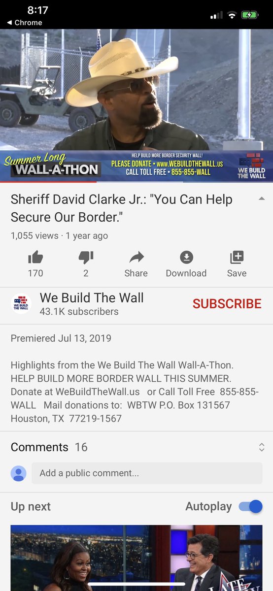 Sheriff David ClarkeWe Build the Wall Telethon July 13, 2019