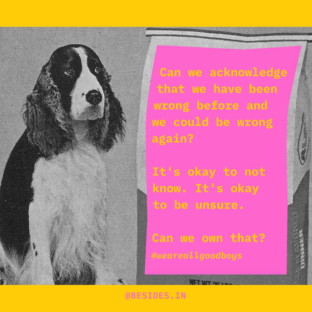 besides_in's tweet image. Let’s own it?
#ownitcrushit #besidesthenoise #besides #howmuchistoomuch #notfakenews #keepgoing #unfakeit #goingviral #misinformation #GoodBoy