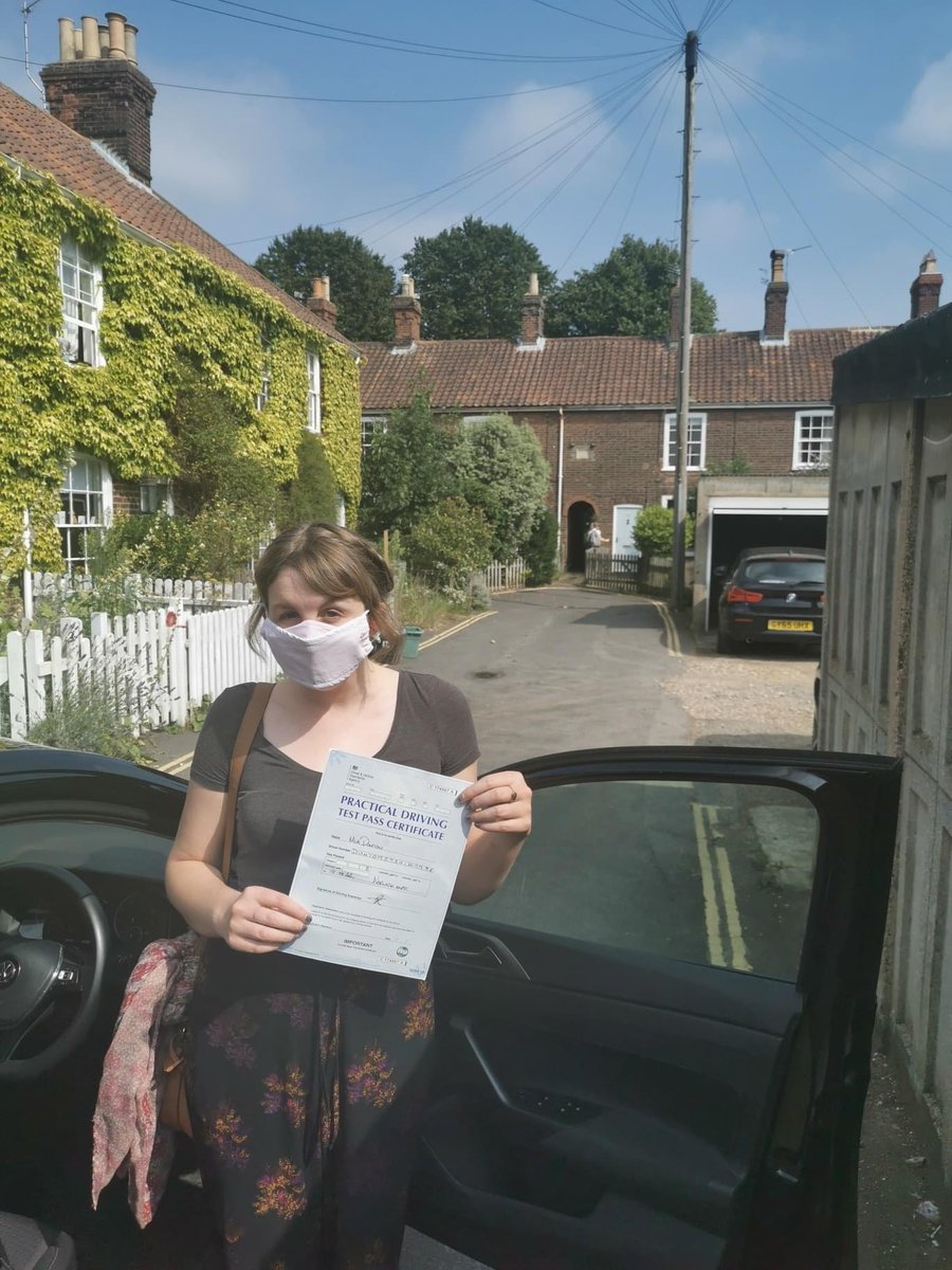 HucklesDriving's tweet photo. Another pass! Congratulations Mia on passing your test today. Drive safe! 🚙 #DrivingTest #Norwich #DriveSafe https://t.co/wWqHkEs5XS