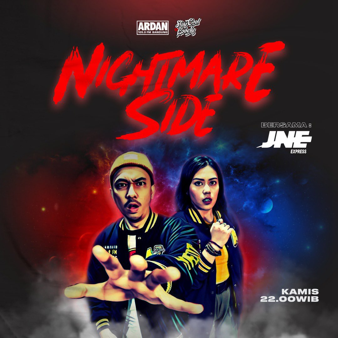 Selamat malam jumat insan muda!

Seperti biasa akan ada 3 cerita pengalaman nyata insan muda, yang akan kamu dengarkan secara on air di 
<a href="/ardanradio/">ARDAN RADIO 105.9 FM</a>  barengan @dimastaARDAN
 sampe tengah malam nanti

Jangan pernah dengerin nightmareside ini SENDIRIAN!

#Nightmareside