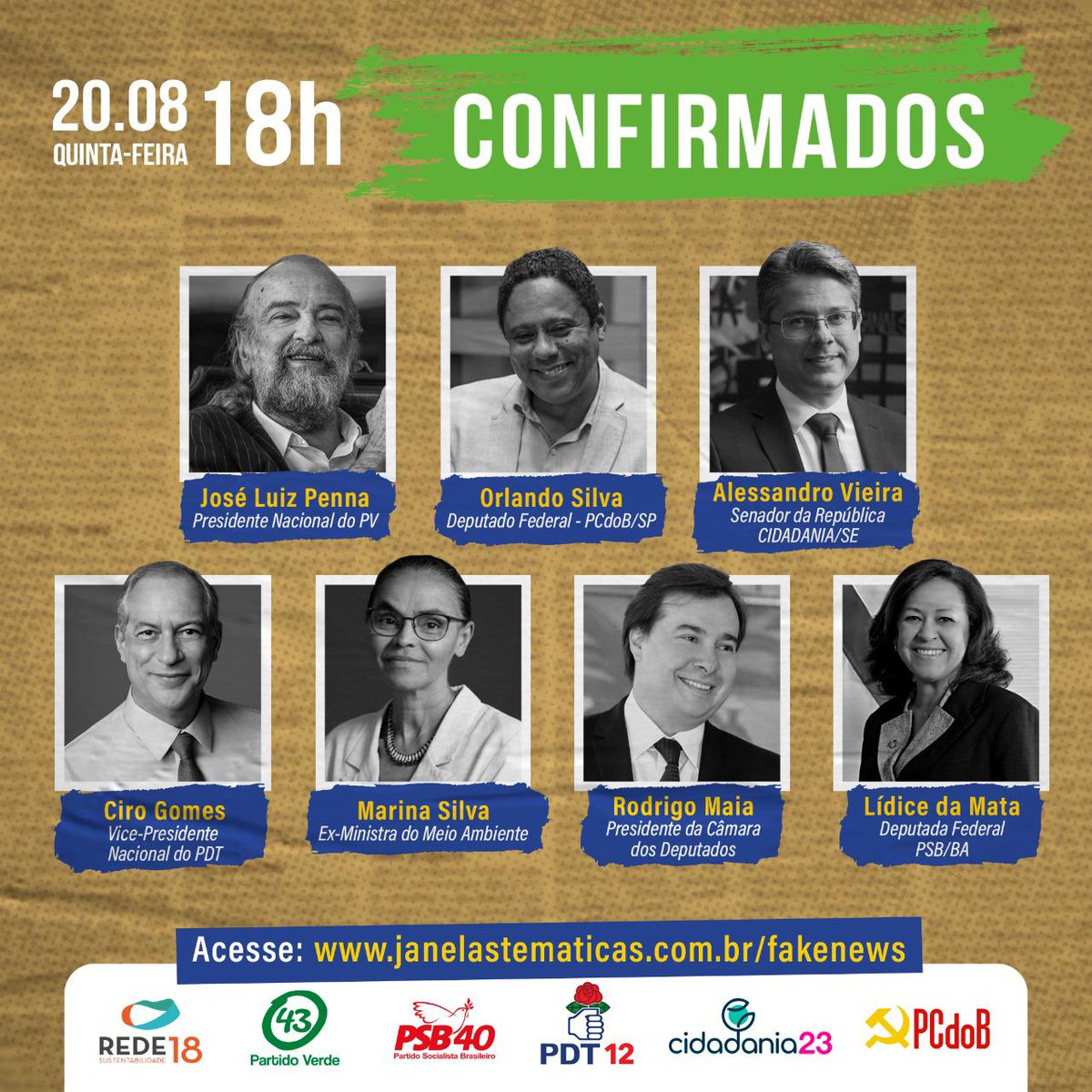 JTematicas's tweet photo. É hoje! 
Vem cá ver quem vai estar com a gente na segunda edição do Janelas Temáticas sobre Fake News!

Não perde, hein?
Às 18h no nosso site: https://t.co/sUAucmNFtf https://t.co/buwRpeYNNf