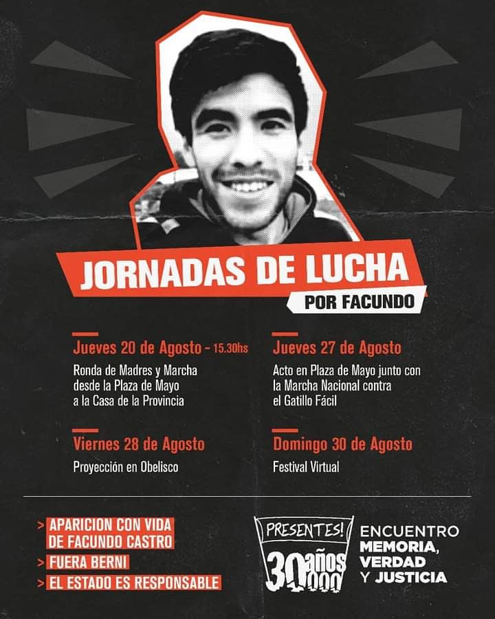 CadepDdhh's tweet photo. #FacundoAstudilloCastro #SergioBerni #aparicionconvidadefacundo #coronavirus #ElEstadoEsResponsable https://t.co/fTzto0UjkB