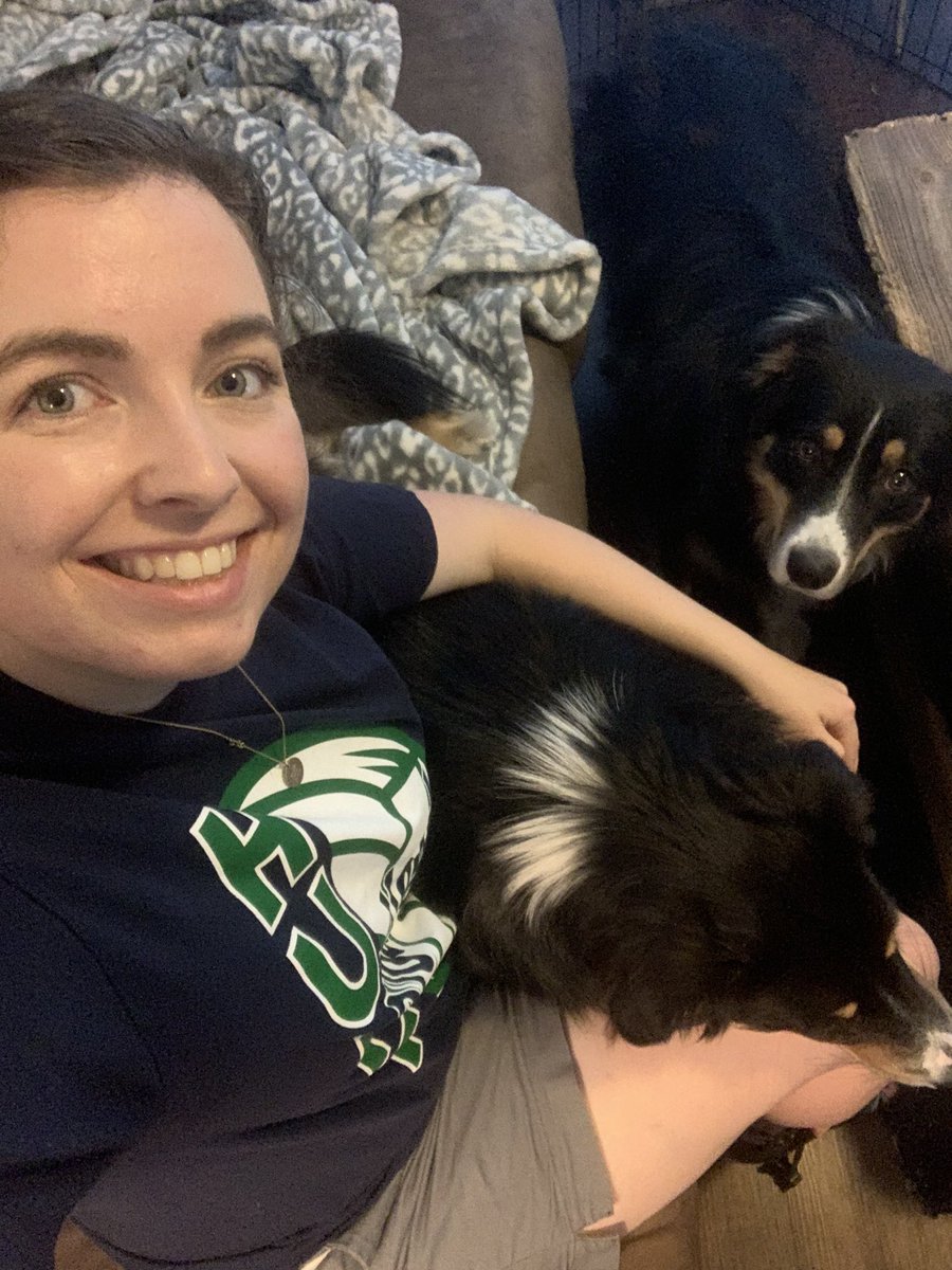 MsGoodScience's tweet photo. My teaching partners for the day! They were glad the district internet is down and they get to meet all my students via zoom!   #HMSproud #StrongerTogether https://t.co/6vpgYiDZ4B