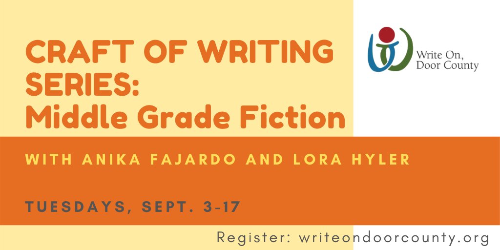 Writing middle grade fiction from <a href="/WriteOnDoorCo/">Write On Door County</a>! I'm excited to be part of this 3-week course #kidlit #amwriting writeondoorcounty.org/event/the-craf…