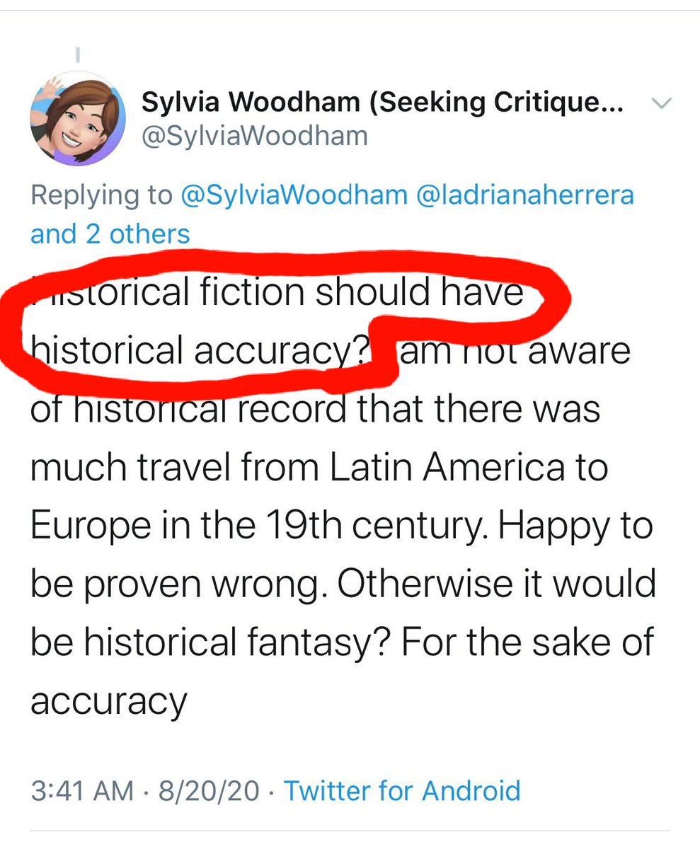First question isn't actually a question. It's implying that an authors work doesn't have historical accuracy and thus doesn't get to be historical fiction. It's snarky. This is where the attitude started, not from an author of color.