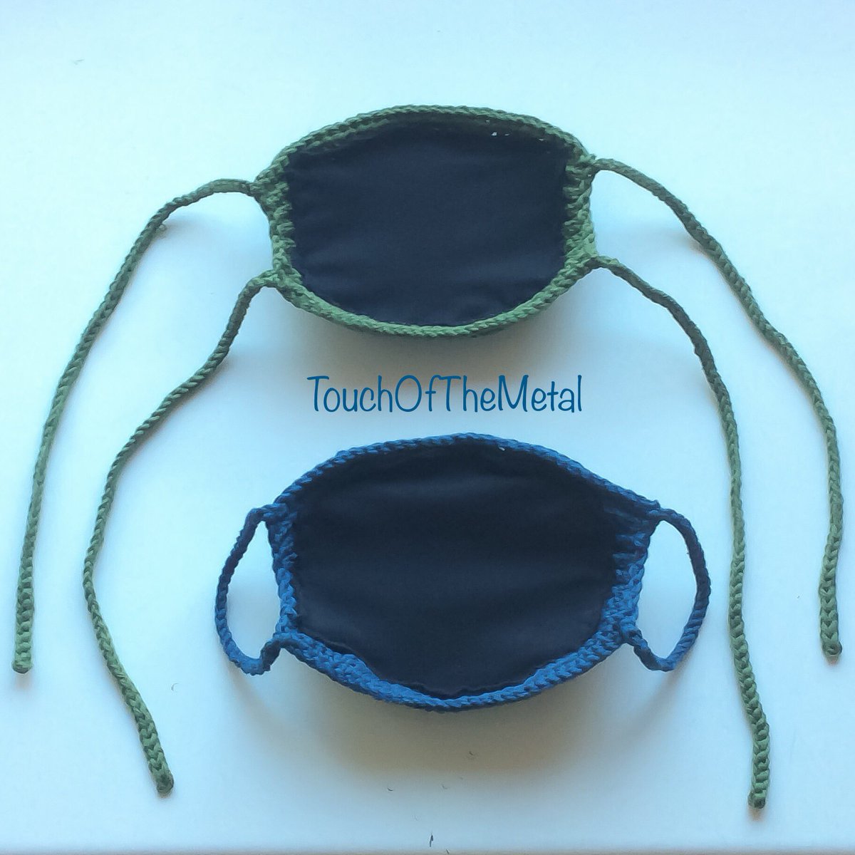 jaanakris's tweet photo. #Crocheted a couple of #facemasks 😷. They are fabric lined (haven’t washed them yet after finishing them). #TouchOfTheMetal #MetallinKosketus #crochet #crochetmask #virkattu #virkkaus #virkattukasvomaski #kasvomaski #corona #korona https://t.co/q1RVBOr84Y