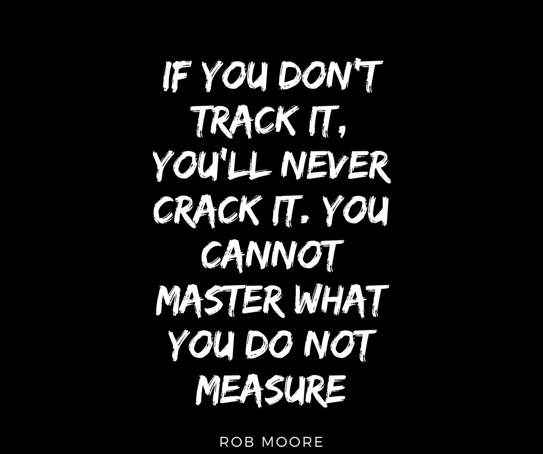 robprogressive's tweet image. You can’t master what you don’t measure #DailyRobism