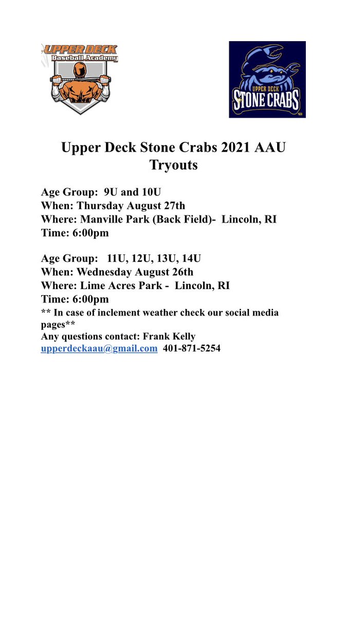 2021 AAU Tryouts. @Upperdeck401 <a href="/GLargeG/">GLG Athletic Perform</a> <a href="/the_ribbe/">The Baseball Storyteller</a>