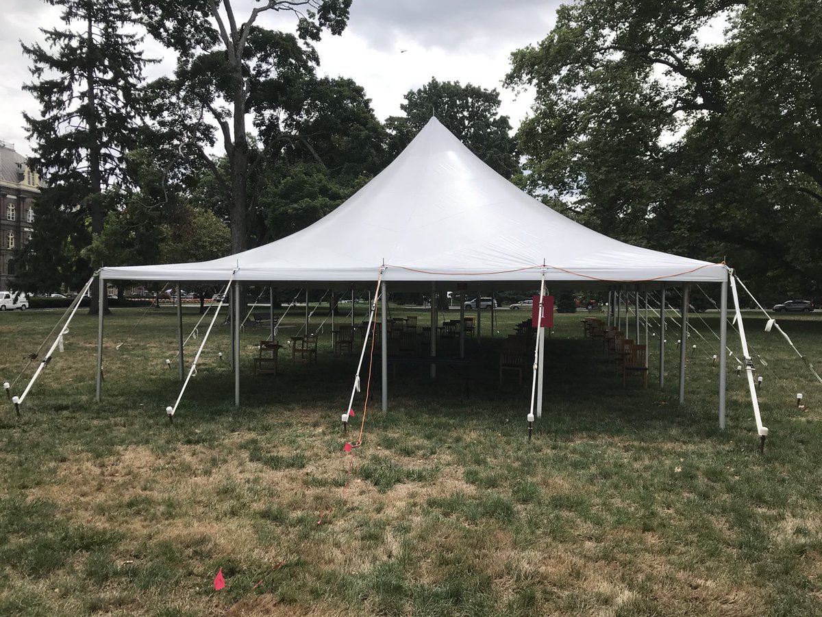Tents up; ready for class outdoors ⁦<a href="/Vassar/">Vassar College</a>⁩ !