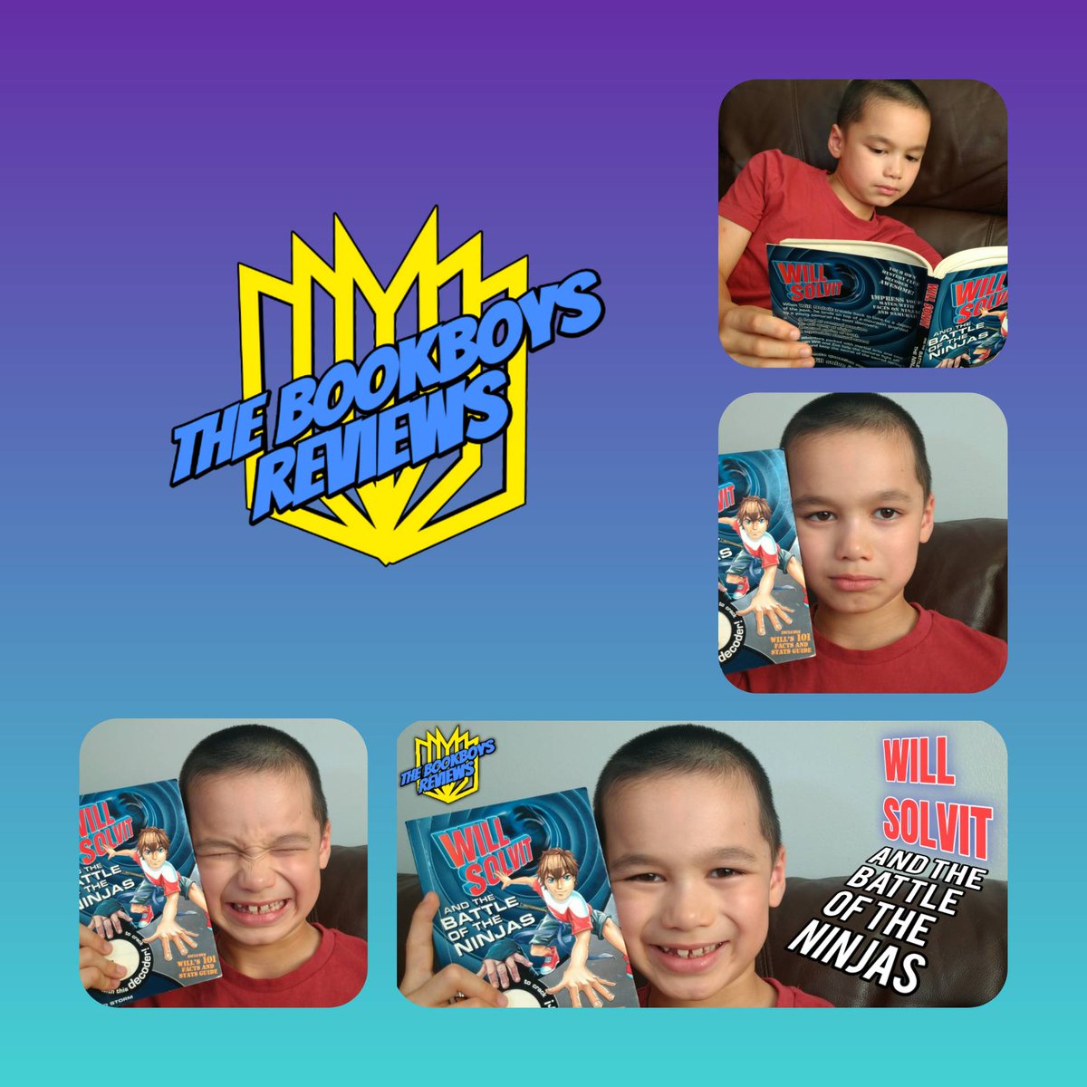 BookBoysReviews's tweet photo. #BookBoyConor reviews WILL SOLVIT AND THE BATTLE OF THE NINJAS BY ZED STORM
https://t.co/qUYIUQkFUo
#readingforlife #meaningfulactivities #greathabitsstartfromyoung #wellbeing #cognitivefunctions #mindsetgrowth #bonding #literacymatters #WILLSOLVIT #ZEDSTORM https://t.co/yZbWdAxyVE