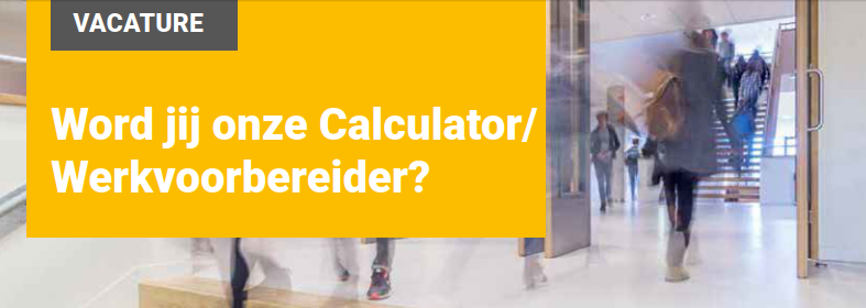***VACATURE*** 
Ben jij een commercieel talent met technisch inzicht? En op zoek naar een veelzijdige functie? Wij zoeken een calculator/werkvoorbereider, afdeling Verkoop Nederland. Solliciteer vandaag nog via: bit.ly/3l9ycIv
#vacature #calculator #werkvoorbereider