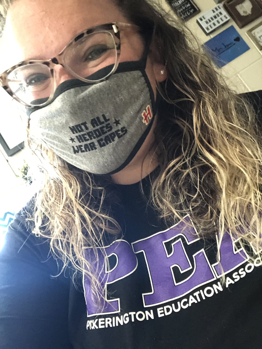 Not all heroes wear capes, but they do wear masks!🖤💜🤍 #heroeswearmasks #weworkbettertogether <a href="/PickHarmonKids/">Harmon Middle School</a> <a href="/moore4minds/">Jared Moore</a> <a href="/lyrics4learning/">Whitney Robinson</a>