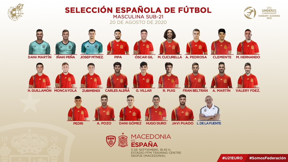 Selección Española de Fútbol on Twitter: "⬇️¡GUARDA FOTOS!⬇️ 📝 Estas las convocatorias en categoría y Sub-21 para los partidos internacionales. ¡¡VOLVEMOS!!💪🏻 #SomosEspaña #SomosFederación https://t.co/60I3KpleKO ...